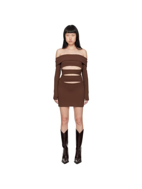 Brown Elena Minidress