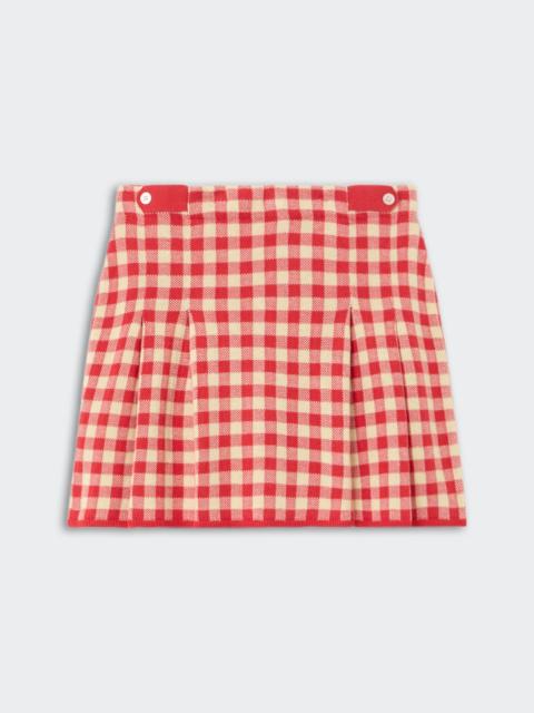 Gingham Pleated Skirt
