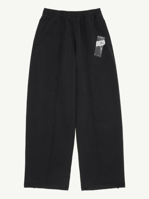 Wide leg sweat trousers