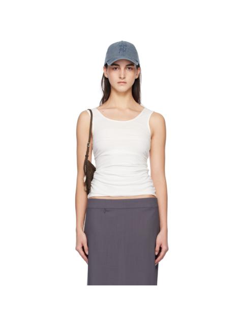 White Vichyl Tank Top