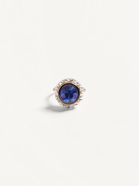 VLOGO SIGNATURE RING IN METAL, ENAMEL AND CRYSTALS