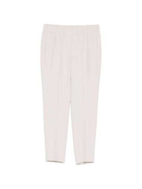 elasticated-waistband trousers