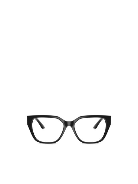 geometric-frame glasses