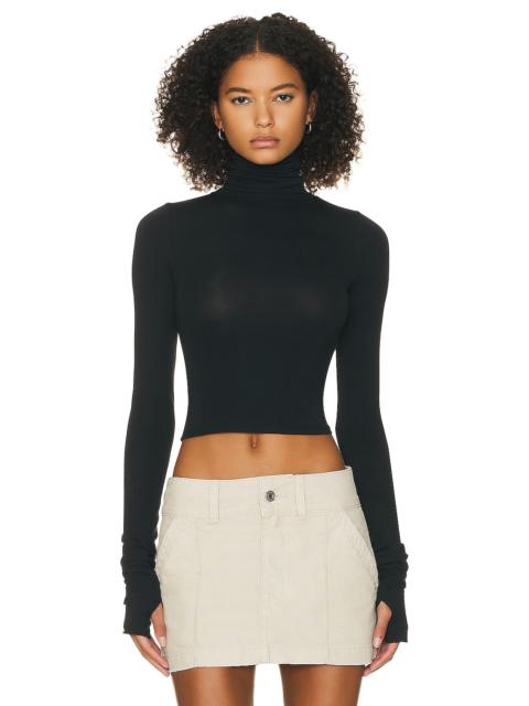 Long Sleeve Turtleneck in 2nd Skin Jersey