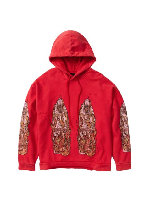 FLAME GLASS HOODED PULLOVER