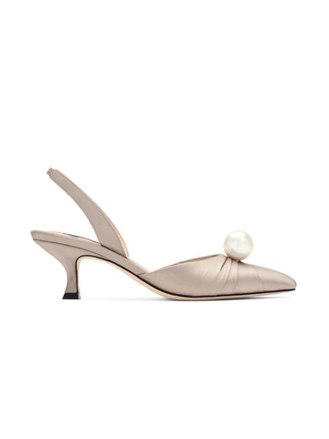 VANDERBILT KITTEN HEEL - PEWTER