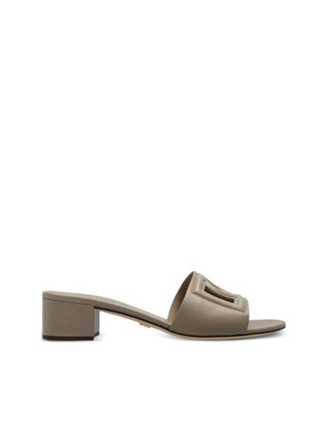 cutout block-heel sandals