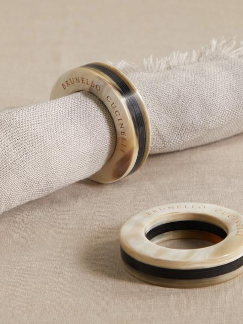 Set Of Two Horn Napkin Holders