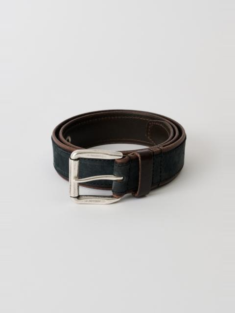Verge Belt Dark Navy Velveteen Nubuck