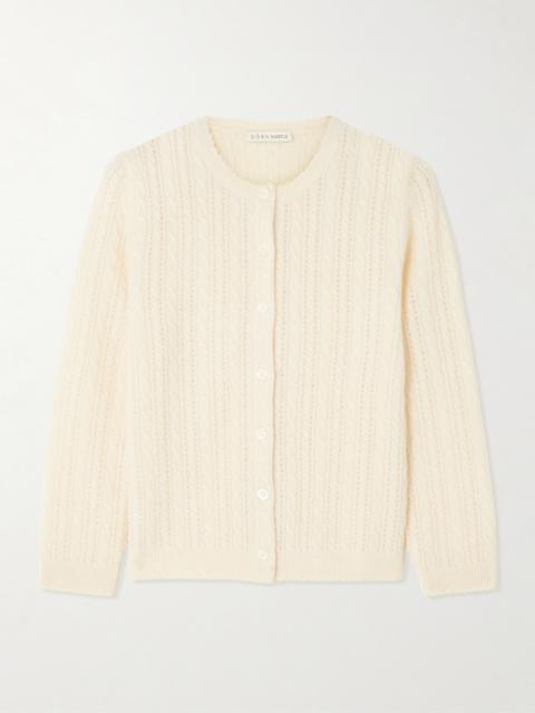 Danae Cropped Cable-knit Cashmere Cardigan