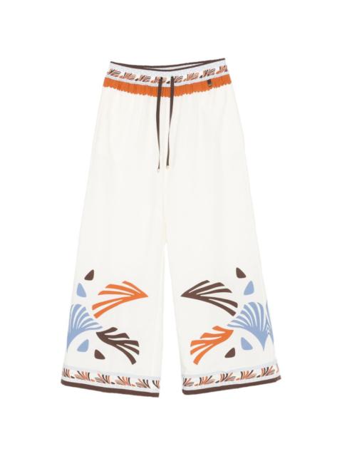 printed drawstring trousers