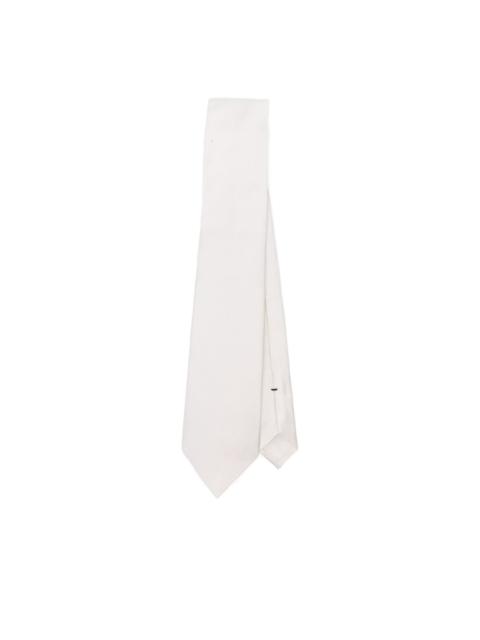 pointed-tip silk tie