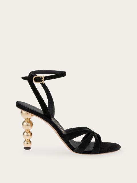 Bauble heel sandal