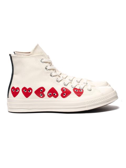 X CONVERSE CHUCK 70 MULTI HEART HIGH EGRET