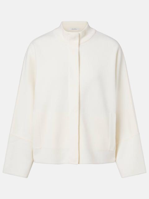 Wool zip-up cardigan