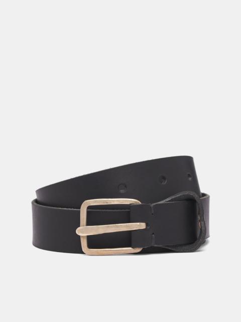 Black Leather Q Buckle Belt