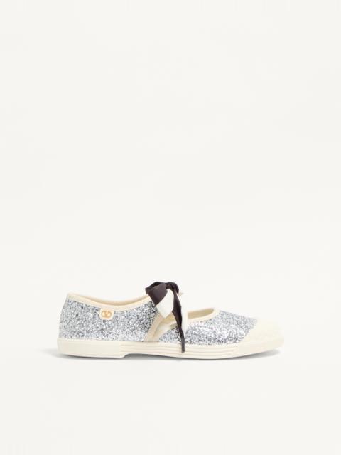 BAY BY BAY BALLERINA SNEAKERS IN GLITTER FABRIC