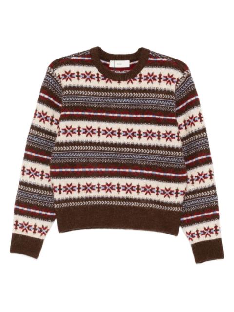 fairisle-pattern crew-neck sweater