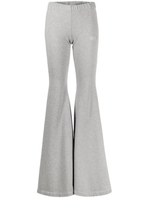 logo-print flared leggings