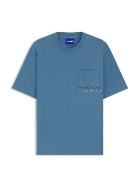 COTTON-JERSEY T-SHIRT WITH REVERSE-LOGO EMBROIDERY
