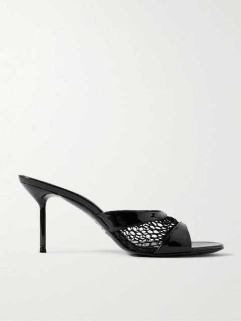 Lidia Patent-leather And Mesh Sandals