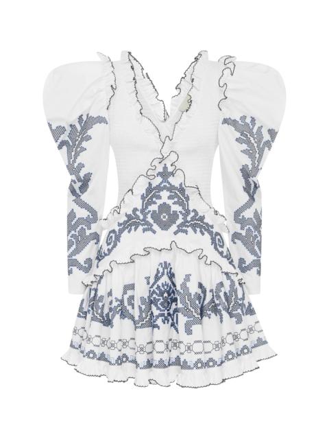 Hazel Embroidered Mini Dress