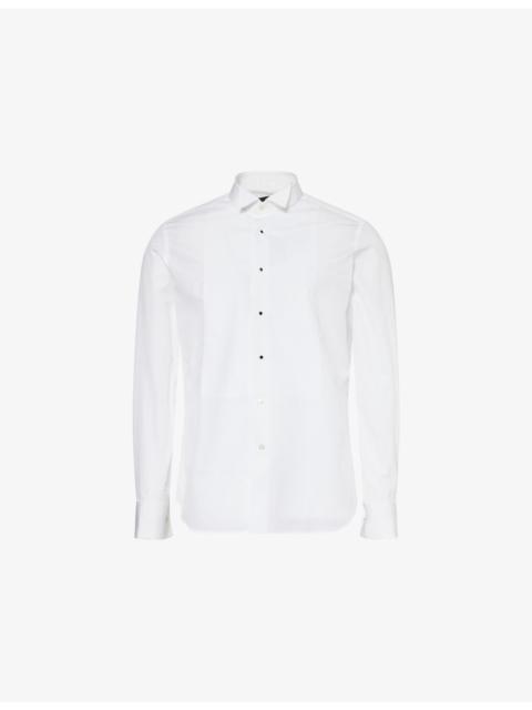 Bib Front Regular-Fit Cotton Tuxedo Shirt