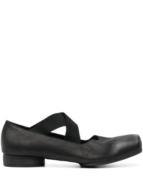 Uma Wang 23mm Square-toe Leather Ballerina Shoes