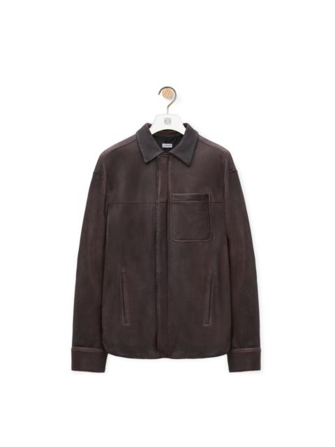 Overshirt in nappa lambskin