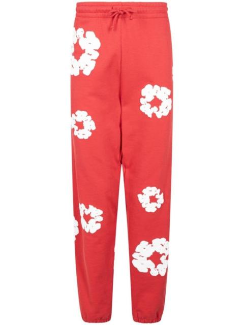 Cotton Wreath-print track pants
