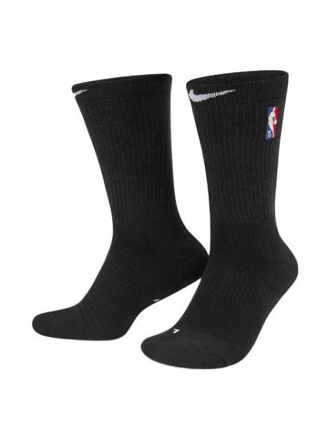 Nike Elite Crew Socks Nba Casual Sports Mid Tops Couple Style One Pair Black DA4960-010