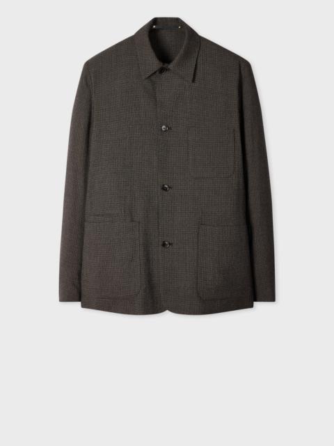 Brown Check Two-Ply Merino Work Jacket