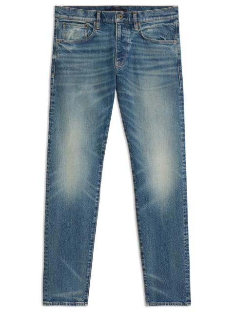 BECKHAM X BOSS SLIM-FIT JEANS IN VINTAGE-WASH DENIM