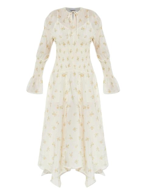 floral-print maxi dress