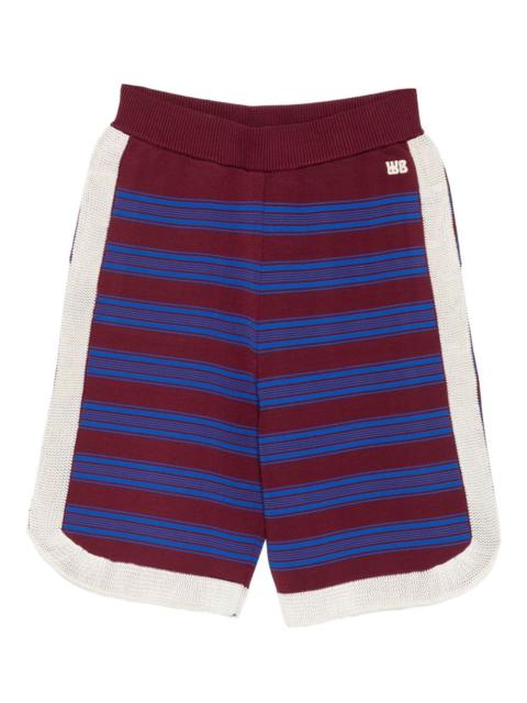 striped knitted shorts