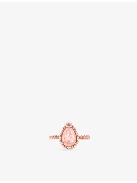 Serpent Boheme small 18ct rose-gold and 1.35ct pink quartz ring