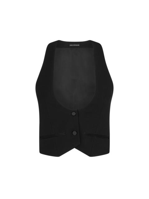 SHARP GRAIN DE POUDRE TUXEDO WAISTCOAT