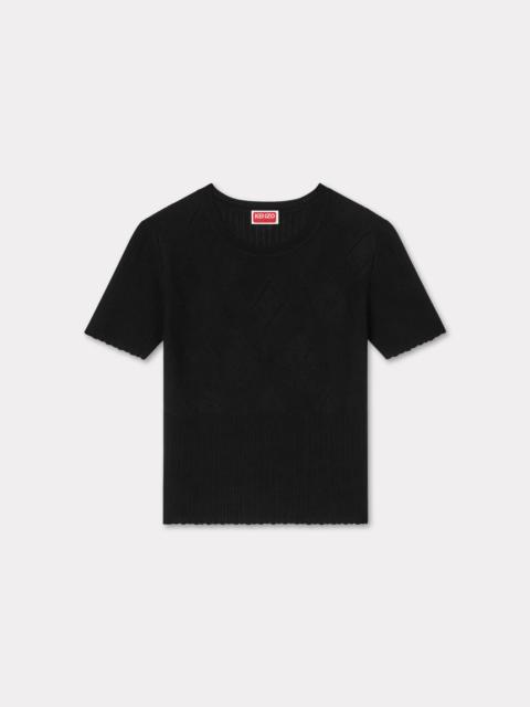 Top in viscose stretch lace