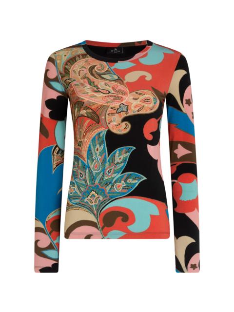 Printed Jersey Top multi