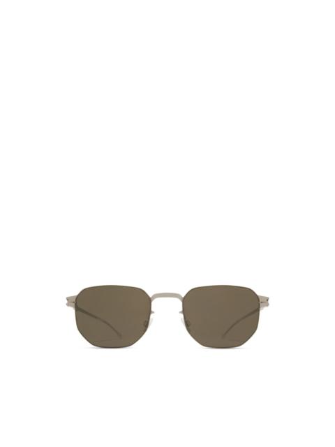 Bijan metal geometic-frame sunglasses