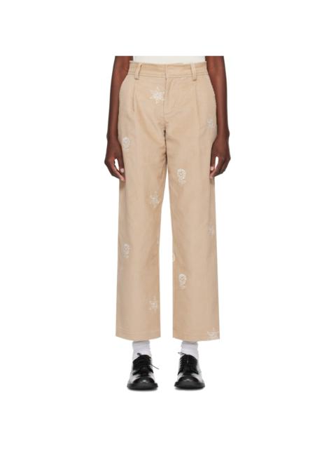 Beige Aidan Trousers
