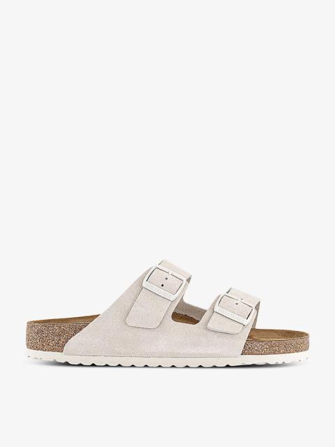 Arizona two-strap flat suede sandals