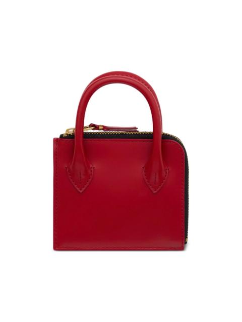 top handle zip wallet