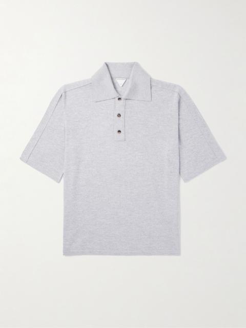 Wool Polo Shirt Gray