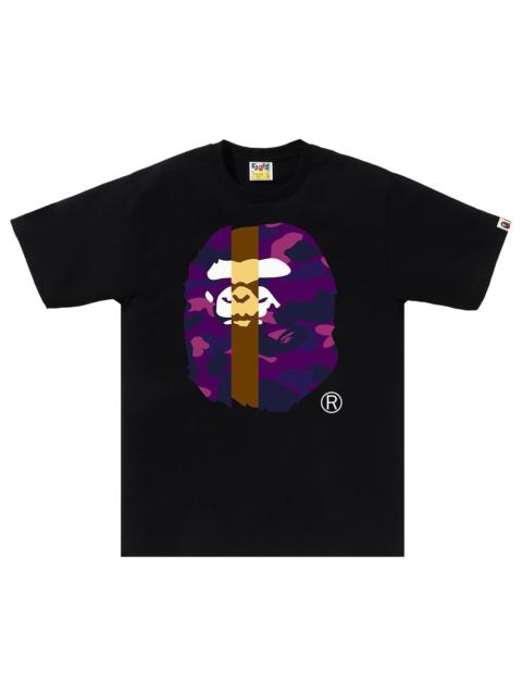 BAPE Color Camo Transform Big Ape Head Tee 'Black/Purple'