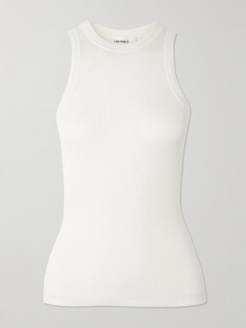 Amya Ribbed Cotton And Cashmere-blend Tank