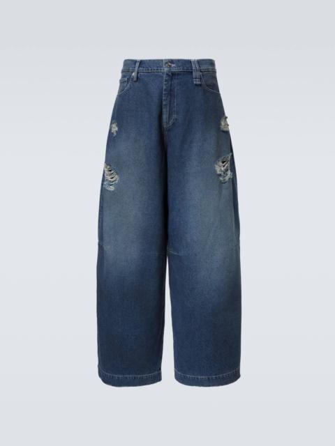 Simone Rocha Distressed wide-leg jeans | REVERSIBLE