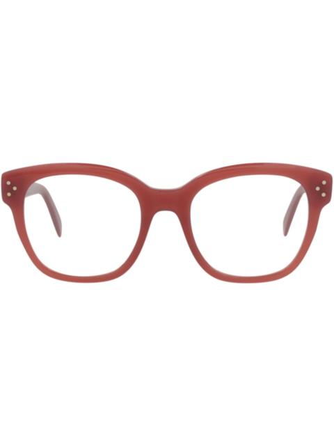 Celine Square-Frame Acetate Optical Frames Bordeaux Bordeaux Transparent (CL50086I-51-069)
