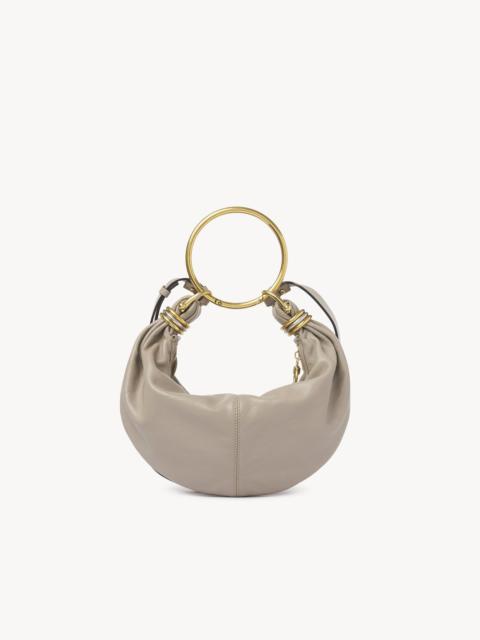 SMALL BRACELET HOBO BAG IN GRAINED LEATHER