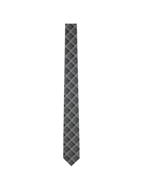 Black & Gray Check Tie
